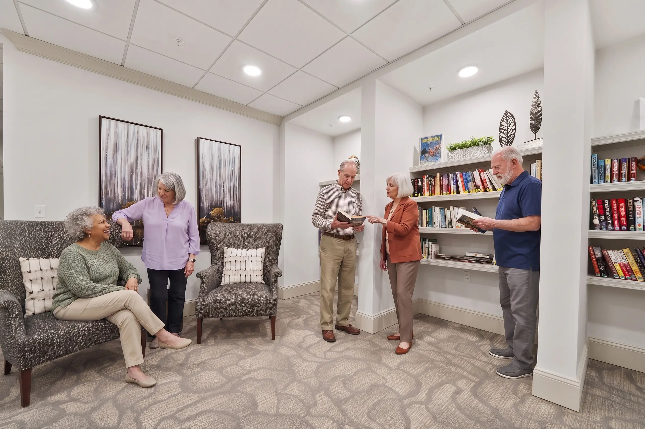 Residents participating in group activity at Franklin Johns Creek